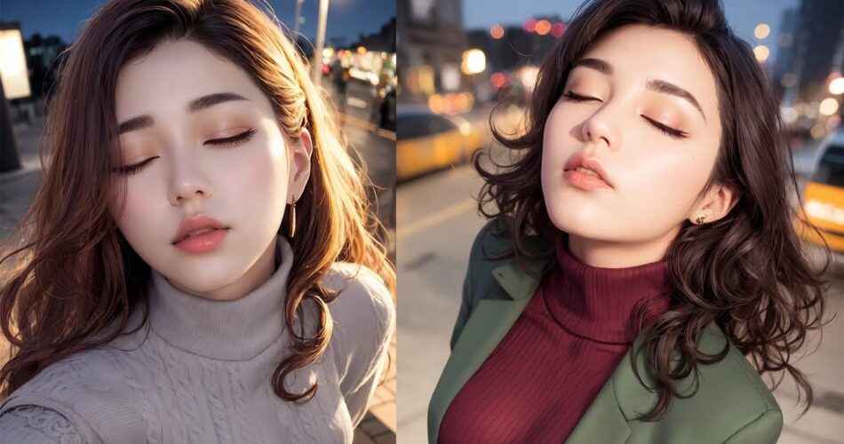 AI Art Girls - How Beautiful Is a Girl With Her Eyes Closed - AI For You