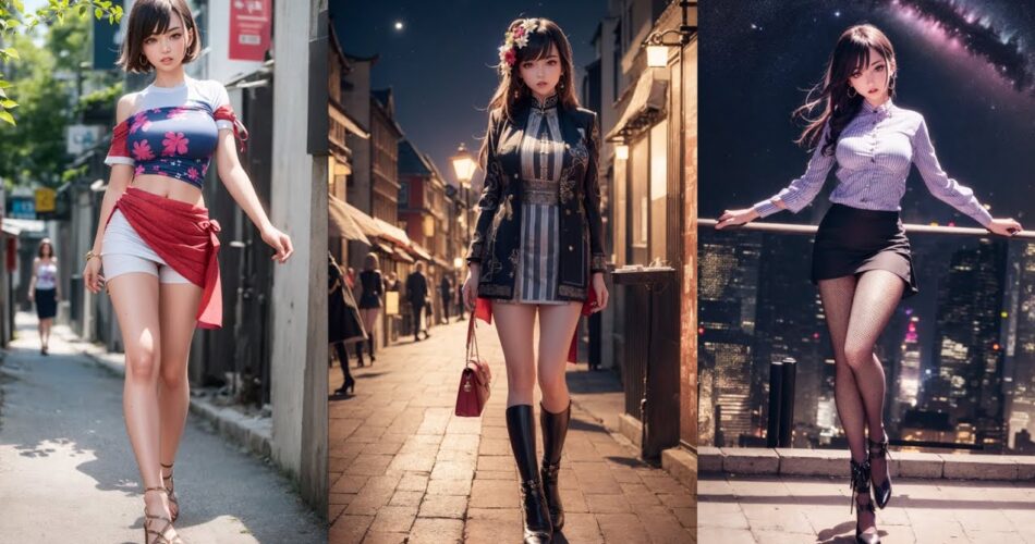 AI Art Beautiful Girls With Street Fashion (Part 1) Created By AI - AI For You