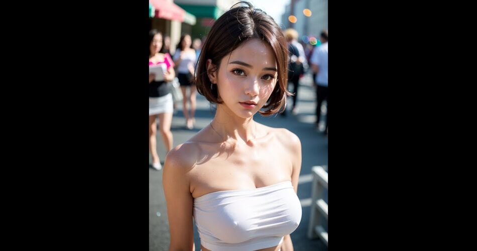 ai 룩북 / 오프숄더 크롭티 / off shoulder crop top / ai art lookbook