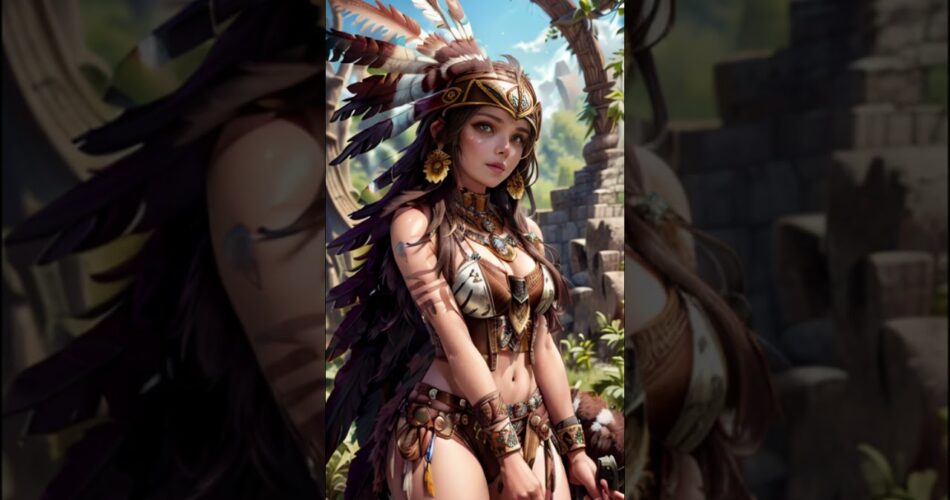 AI ARTAztec eagle Warrior fantasy armor lookbook #aiart #AI ART#ailookb