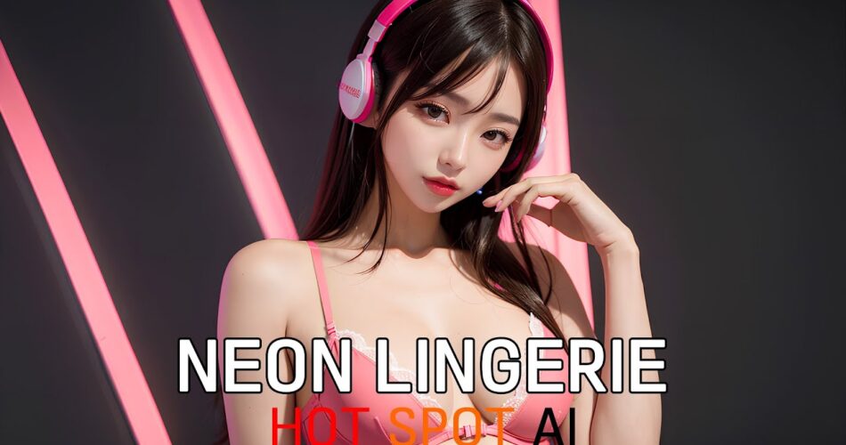 AI Lookbook 4K - Neon lingerie fashion show - AI art girl - AI Beauty - AI 룩북  AI 그림 #hotspotai