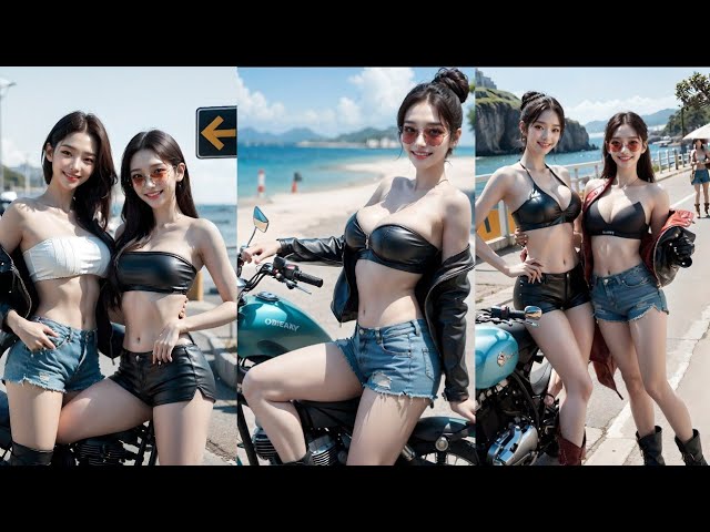 [4k ai]Enjoy the speed with the beautiful women on the beach해변의 미녀들과 속도를 즐기세요ビーチの美しい女性とスピードをお楽しみください