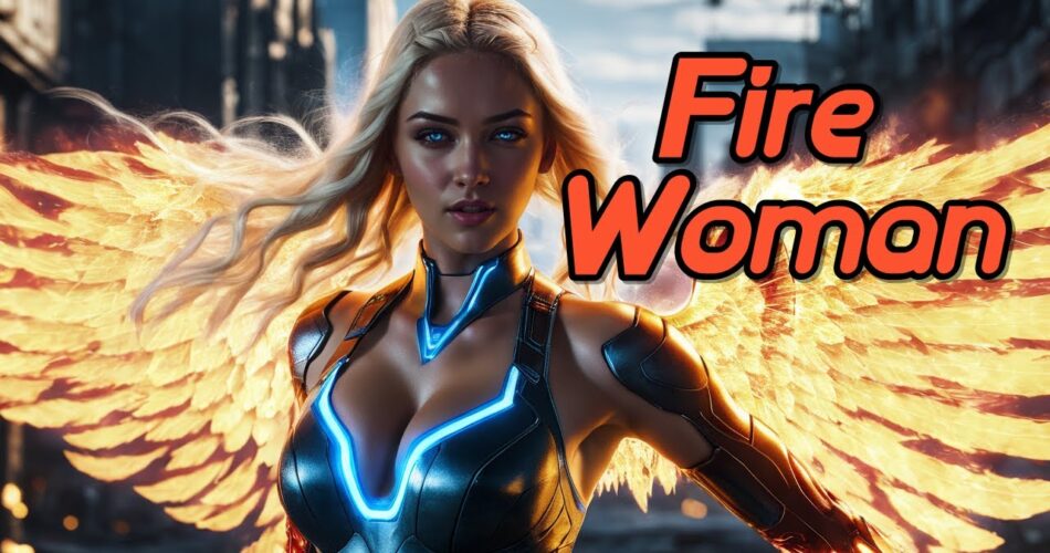 [AI Journey] Fire Woman   #AIJourney #SDXL #Fire #Woman #Superhero