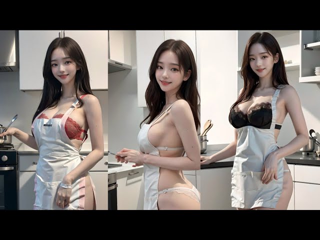 [4k ai] underwear and apron lookbook 언더웨어와 앞치마 룩북 アンダーウェアとエプロンルックアップ