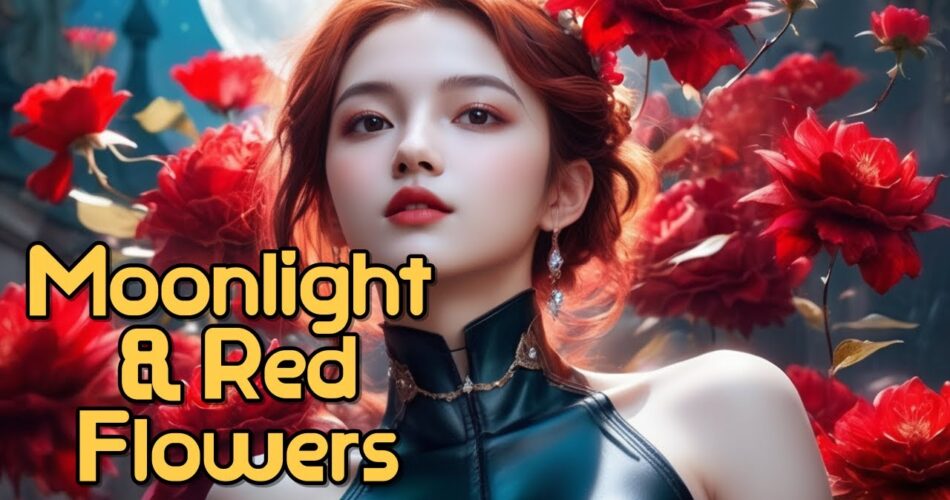 [AI Journey] Moonlight & Red Flowers   #AIJourney #Moonlight #RedFlowers
