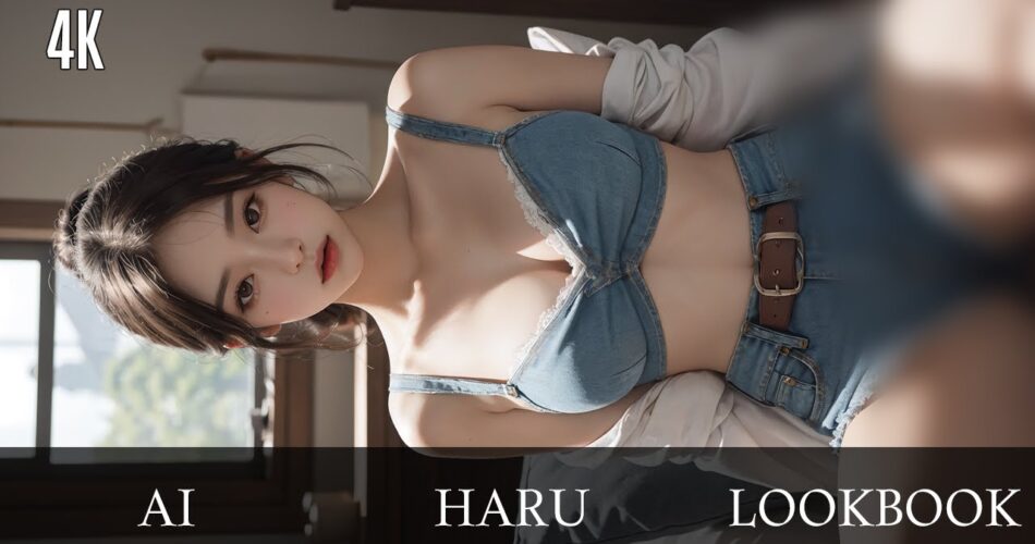 [4K AI art] Denim Pants Lingerie Ai Lookbook | 청바지 데님 란제리 AI 룩북 [ai 실사]