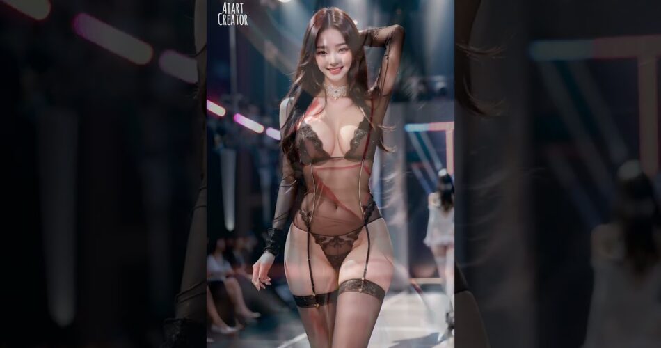 [4k ai]See-Through Lingerie Fashion Show Runway 시스루 란제리 패션쇼シースルーランジェリーファッションショーランウェイ