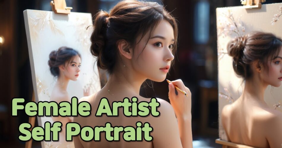 [AI Journey] Female Artist Self-Portrait / 女性芸術家の自画像   #AIJourney #FemaleArtist #SelfPortrait