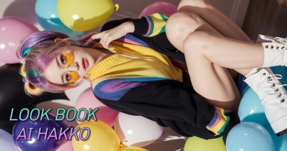 [AIHAKKO] With a rainbow balloon : 무지개 풍선과 함께 | AIMODEL | AILOOKBOOK | ai룩북