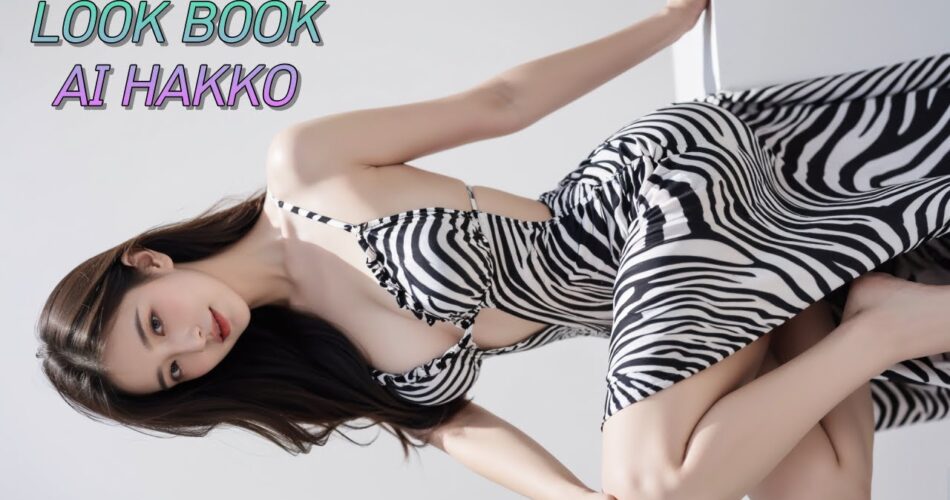 [AIHAKKO] Zebra one-piece photo book🌸지브라 원피스 화보 #AIMODEL #AILOOKBOOK #ai룩북